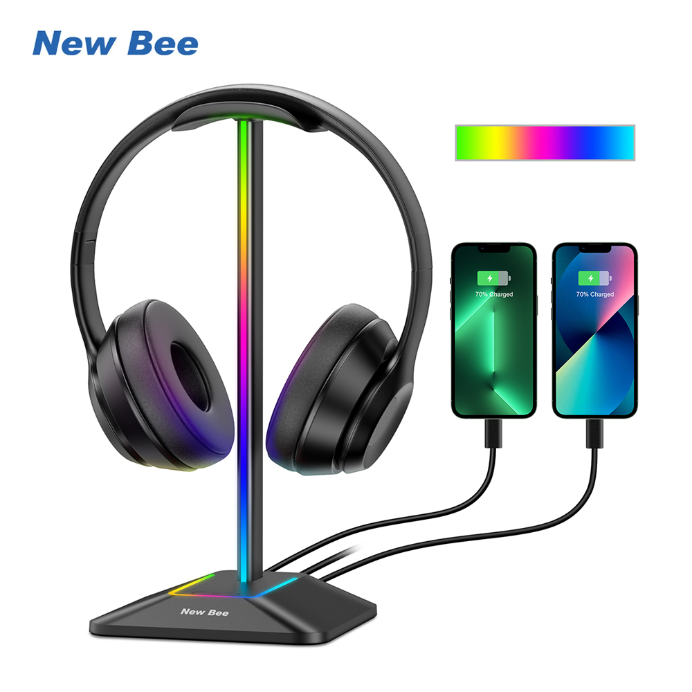 Gaming Headset Rgb - Nieuwe Bee Z8 RGB-hoofdtelefoonstandaardhouder met 2