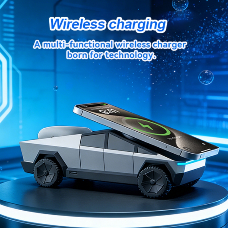 Usb C Earphone - Desktopstandaard 3-in-1 CyberDock draadloos oplaadstation voor