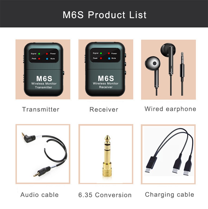 In Ear Monitor Iem - 2.4G Stereo Draadloos In-Ear Monitoring Systeem