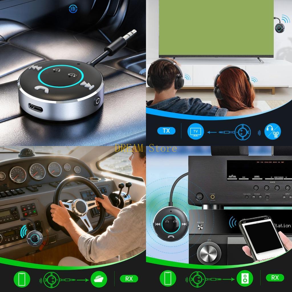 Bluetooth Adapter Receiver - Zenden en ontvanger met microfoon Autogeluidsconnector