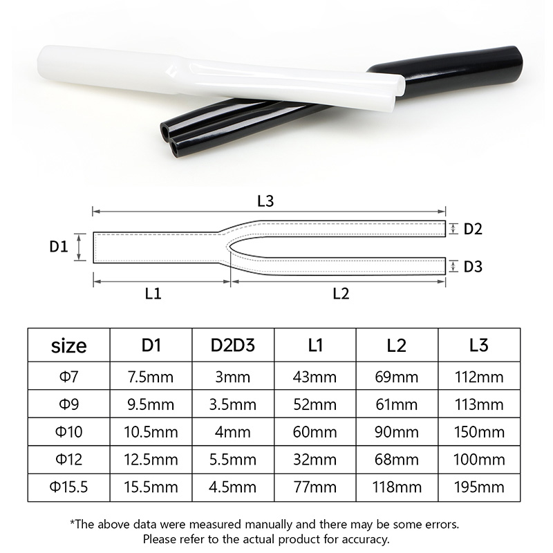 2-100 stuks Y-vormige PVC-huls - Audio Splitter Y recensie en prijs