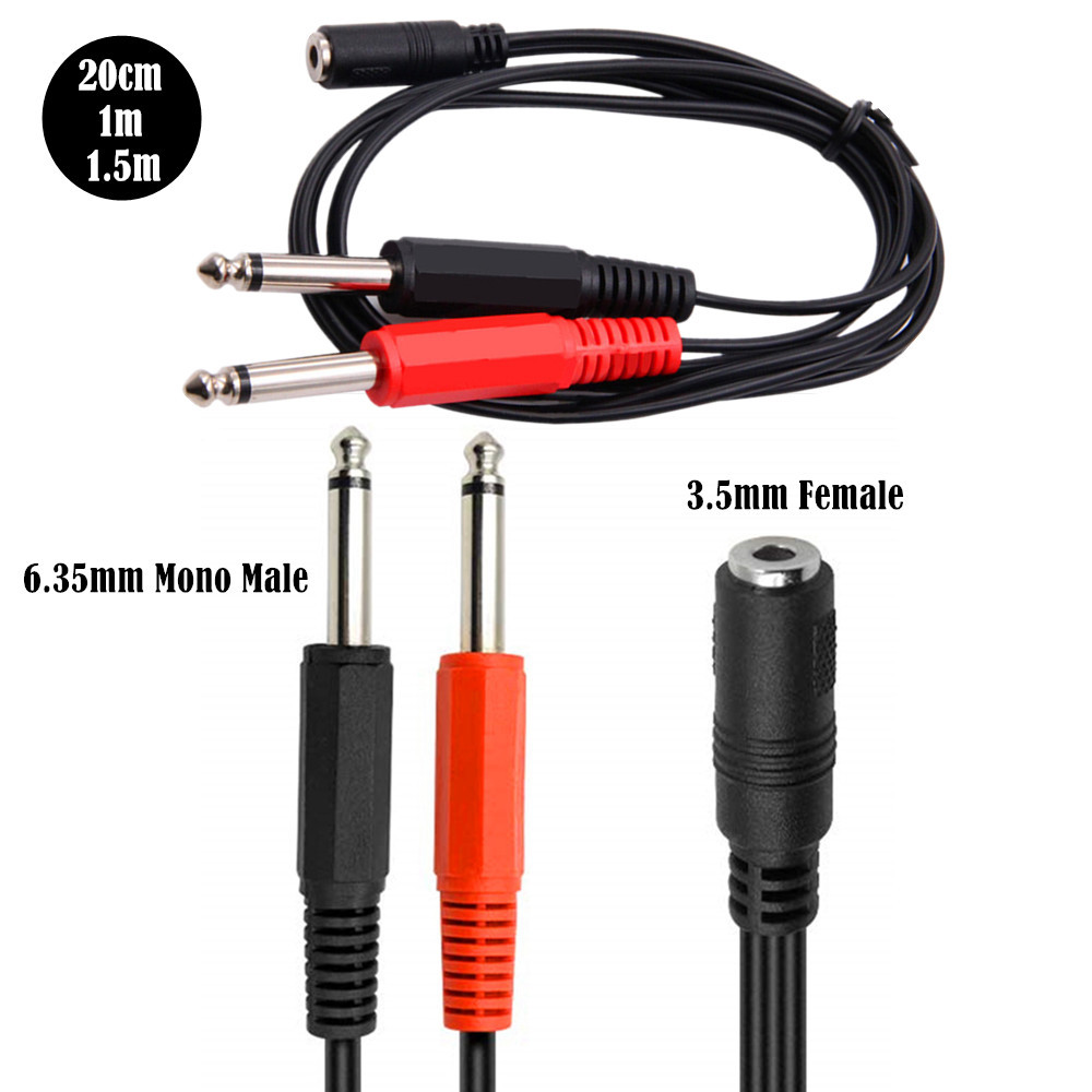 6,35 mm mannelijk naar 2, 6,35 - Cable Extension 3.5 recensie en prijs