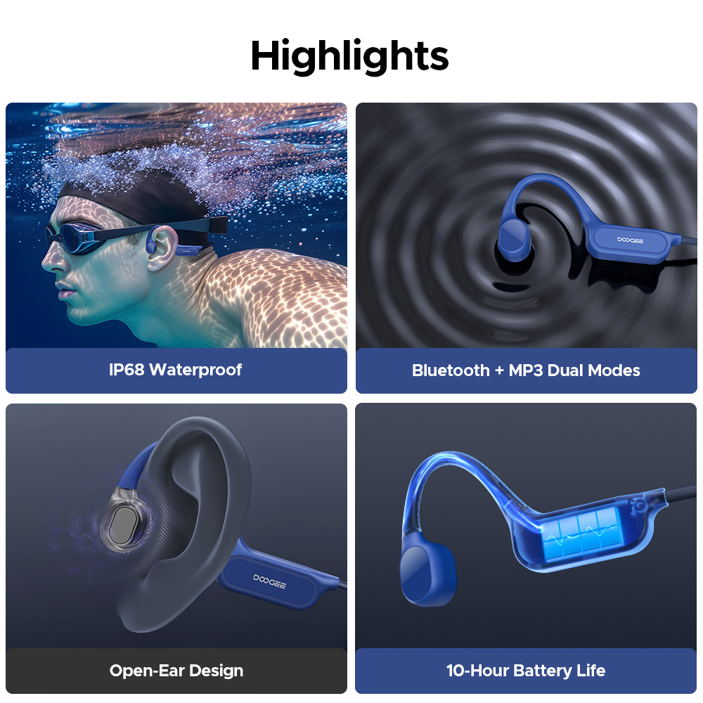 DOOGEE BoneBeat Swim Lite Been - Sports Earphone Hook recensie en prijs